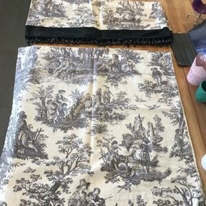 Single panel curtain valance and tier set